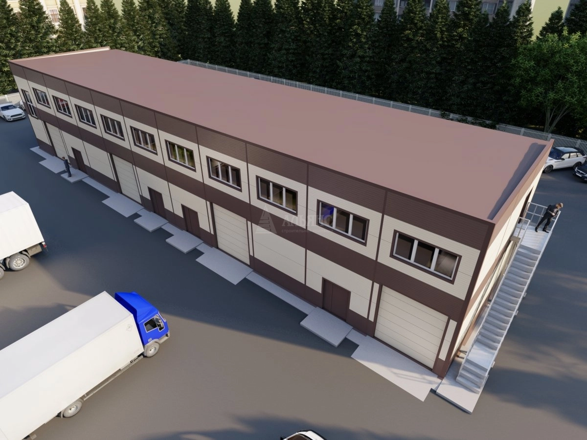 3D визуализация Проект ангара-склада из сэндвич-панелей - фото 5