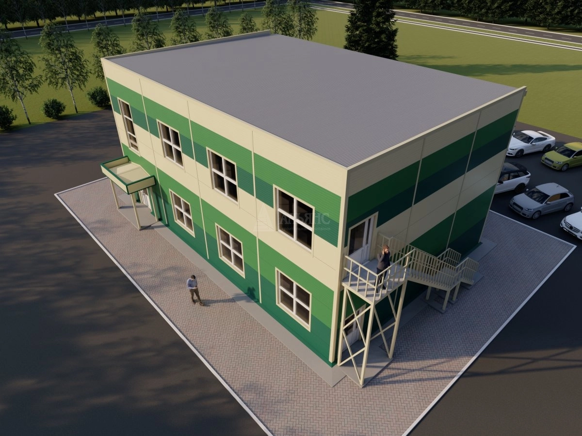 3D визуализация Офис из сэндвич-панелей - фото 5