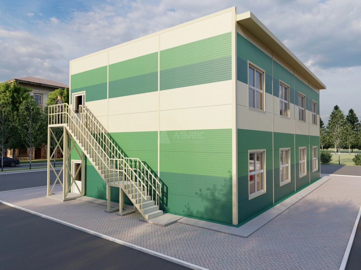 3D визуализация Офис из сэндвич-панелей - фото 4