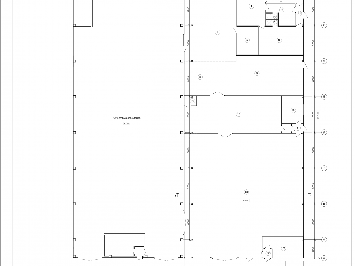 Планировка Ангар-склад из сэндвич-панелей -  фото 2