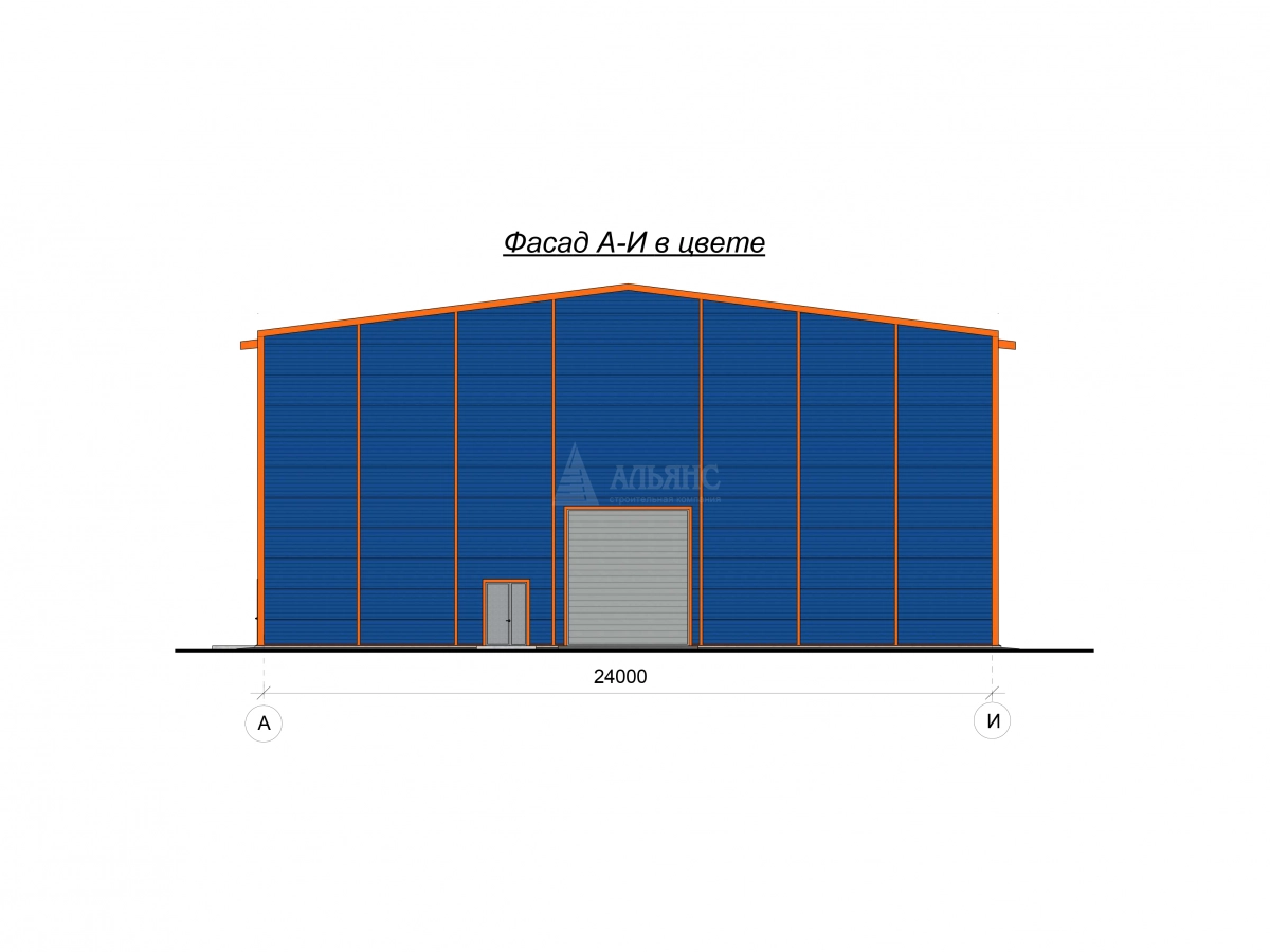 3D визуализация Производственный корпус из сэндвич-панелей - фото 16