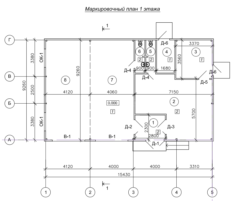 Планировка Автосервис-магазин из сэндвич-панелей -  фото 1