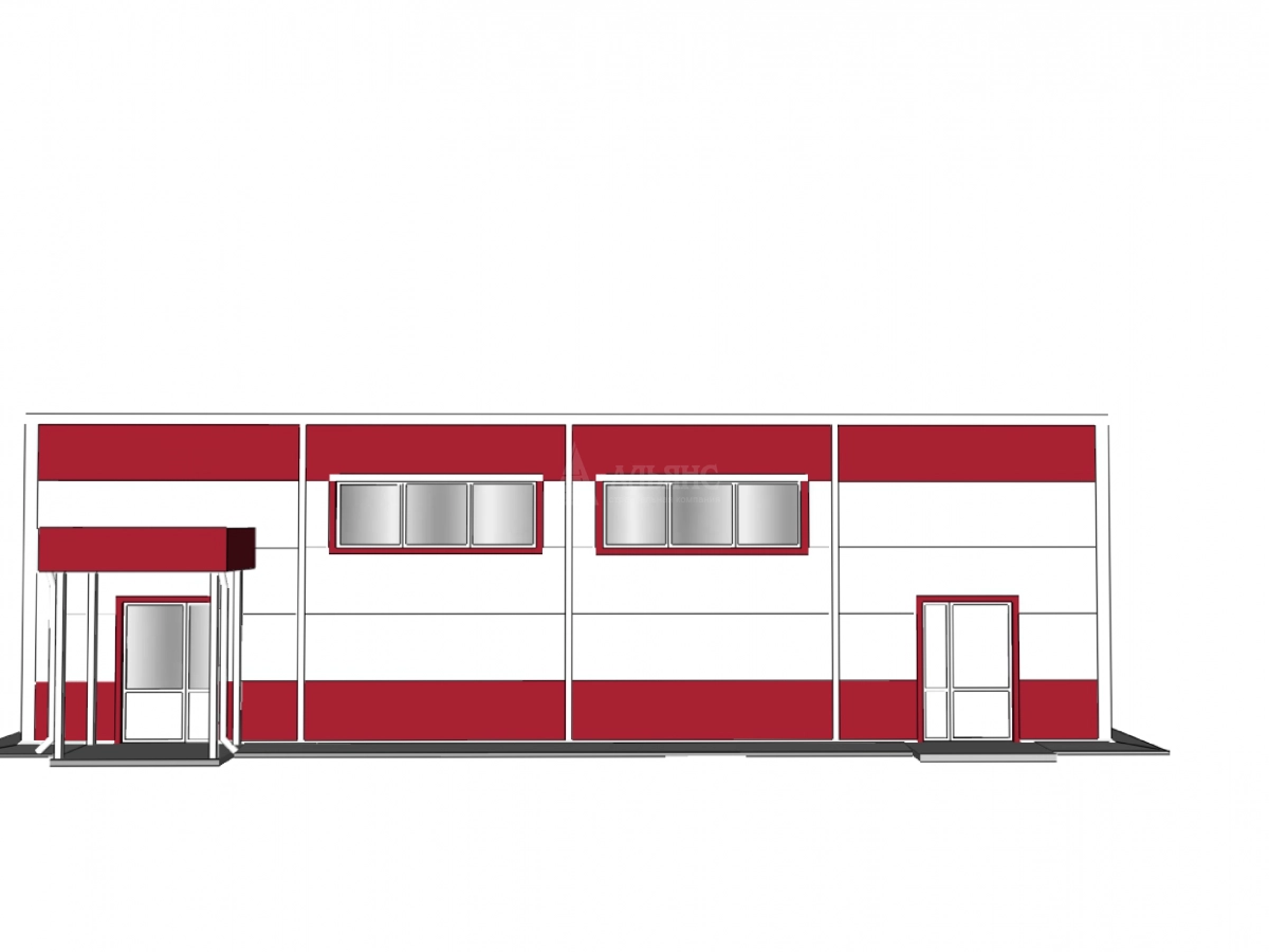 3D визуализация Магазин из сэндвич-панелей - фото 5