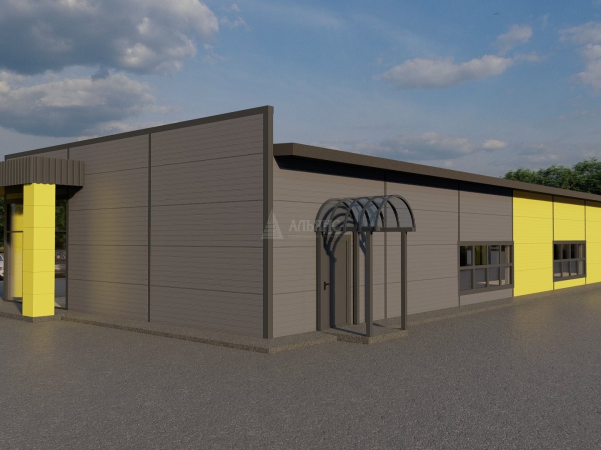 3D визуализация Магазин из сэндвич-панелей - фото 13