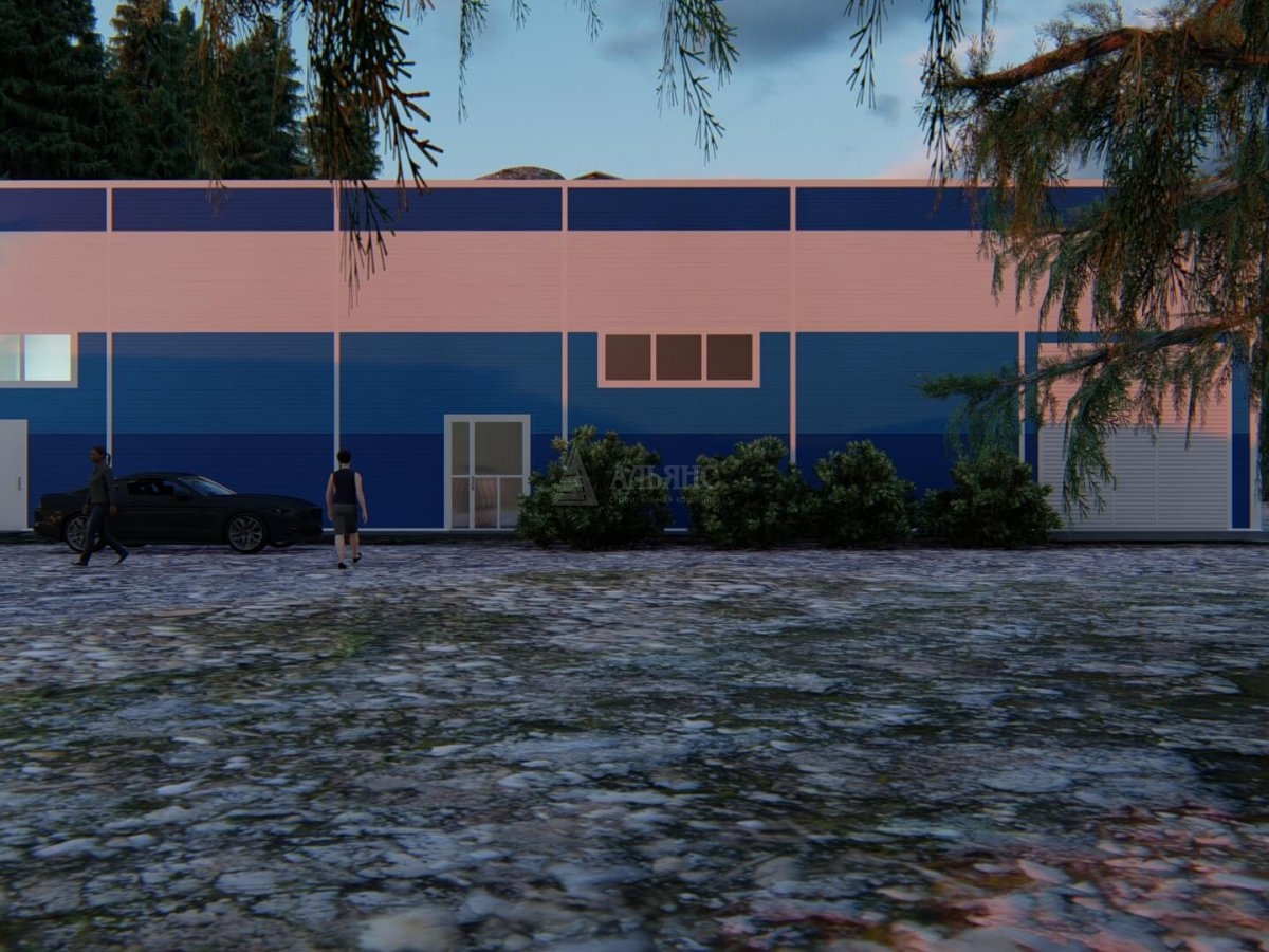 3D визуализация Магазин из сэндвич-панелей - фото 8